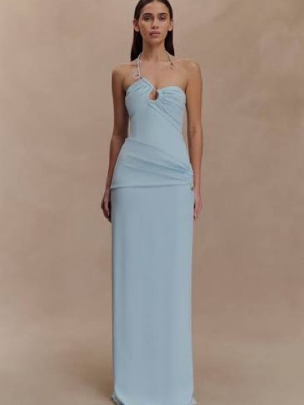 Meshki Leila Teardrop Dress Nwt - Light Blue